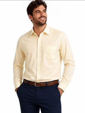 Stafford Essentials Yellow Dress Shirt — Size 16